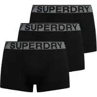 Superdry para hombre. M3110450B Pack de 3 Bóxers Marca negro (L), Homewear, Algodón, outlet 2026.