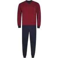 Hajo Pijama largo navy / rojo / rojo vivo