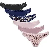 Sloggi Tanga beige / azul oscuro / marrón / rosa / negro