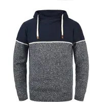INDICODE JEANS Jersey 'Lynde' marino / azul moteado / blanco