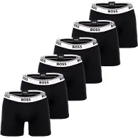 BOSS Calzoncillo boxer negro / blanco