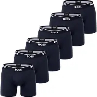 BOSS Calzoncillo boxer azul oscuro / blanco