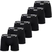 BOSS Calzoncillo boxer negro / blanco