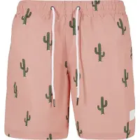 Urban Classics Bermudas verde claro / melocotón