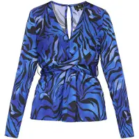 Faina Blusa azul real / azul oscuro / negro