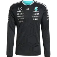 Adidas adidasCAMISETA PILOTO MANGA LARGA MERCEDES - AMG PETRONAS FORMULA 1 TEAM OFICIAL L Black Hombre