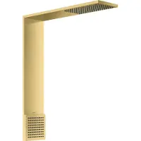 Hansgrohe Módulo de ducha ShowerComposition, 250x250 mm, para instalación en pared, 1 salida, acero inoxidable. Cabezal de ducha y rociador