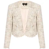 Faina Blazer piel / turquesa / caramelo / blanco