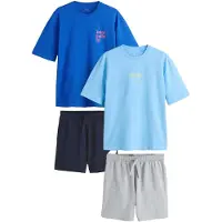 Next Pijama corto azul / navy / azul claro / gris