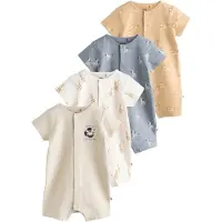 Next Pijama entero/body beige moteado / azul moteado / marrón moteado / blanco