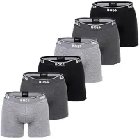 BOSS Calzoncillo boxer gris / gris moteado / negro