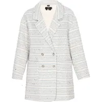 Faina Blazer crema / azul pastel / blanco