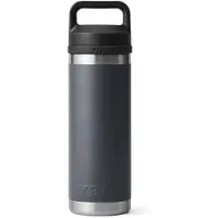 Yeti Coolers - Rambler Bottle Chug Cap - Botella térmica size 532 ml, negro/gris