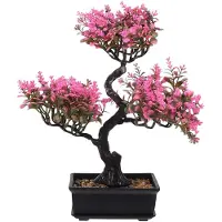 OEM Planta de bonsái artificial en maceta de cerámica. Decoración realista para el hogar. Planta artificial para un estilo elegante y fácil de mantener. Accesorios de decoración de interiores