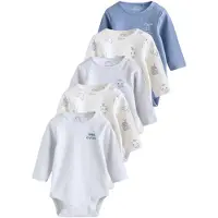 Next Pijama entero/body zafiro / gris claro / blanco lana
