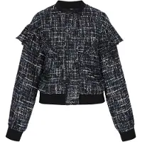 Faina Chaqueta de entretiempo 'Festive' navy / negro / blanco