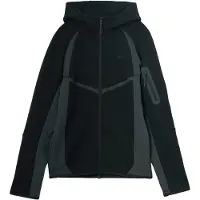 Nike Sudadera con cremallera gris oscuro / negro