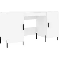Syfax Escritorio blanco de 140x50x75 cm, fabricado en material de madera