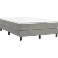 Prolenta Maison Exclusive - Base de cama con somier y colchón, color gris claro, 120x190 cm, tapizada en terciopelo