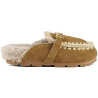 Mou para mujer. MU.FW431000A Mules de serraje Winter Bio Slide Logo marrón (40), Plano, Ninguno, Casual, outlet 2026.