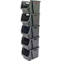 HBM Caja de almacenamiento TACTIX, apilable, 45,5 x 58 x 40 cm