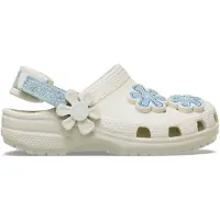 Crocs Zuecos Classic Denim Flower Adjustable Backstrap