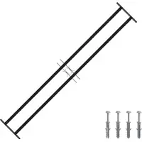 vidaXL Reja de seguridad para ventanas, 176 x 30 cm, acero galvanizado