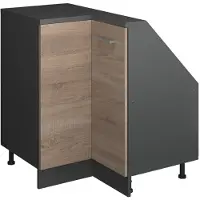 Vicco Armario de cocina esquinero para techo inclinado R-Line Sonoma 75.6 cm con 1 puerta, Model 59098