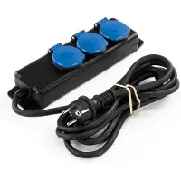 HBM regleta 3 tomas IP44 3 m