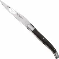 Laguiole En Aubrac Terre d'Aubrac, Double Stainless Steel Bolsters, Brushed Finish, navaja, 12 cm