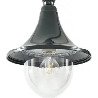 LINDBY Lámpara de exterior Daphne, 220 cm, verde, metal, E27