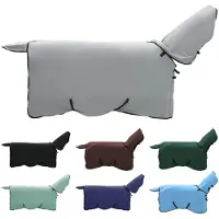 vidaXL Manta para caballo, gris claro y rosa, 95 cm, de poliéster y forro polar