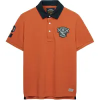 Superdry para hombre. M1110469A Polo Vintage Pique Rugby naranja (M), Casual, Algodón, Manga corta, outlet 2026.