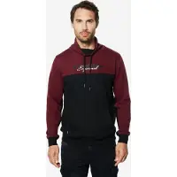 KOROSHI Sudadera antracita / burdeos / negro / blanco