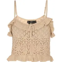 Faina Top de punto 'Festive' beige