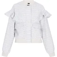 Faina Chaqueta de entretiempo azul claro / gris claro / blanco