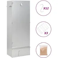 vidaXL : Horno para ahumar con virutas de madera, 44,5 x 29 x 110 cm, acero galvanizado