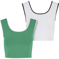 Urban Classics Top verde / negro / blanco