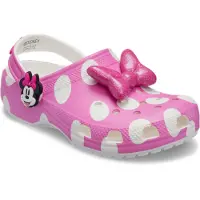 Crocs Sandalias 'Minnie Mouse Cls' eosin / rosa claro / negro / blanco