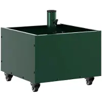 vidaXL Soporte para sombrilla de , color verde, 45 x 45 x 45 cm, acero