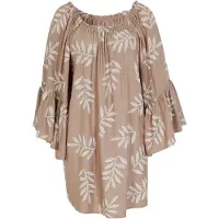 Bonprix Vestido de playa taupe / offwhite