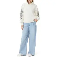 Scotch & Soda Graphic Hoodie Whitecap Grey Talla: XS | Sudaderas con Capucha Outlet | Mujer | Gris