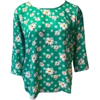 Mucho Gusto Blouse Genova 001 Green Talla: S | Blusas Outlet | Mujer | Verde