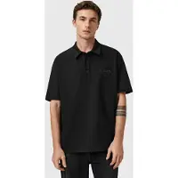 AllSaints Xander Ss Polo Jet Black Talla: M | Polos Outlet | Hombre | Negro