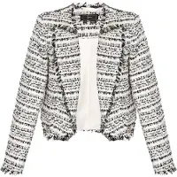 Faina Blazer negro / blanco lana
