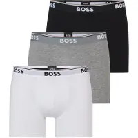 BOSS Calzoncillo boxer 'Power' gris moteado / negro / blanco