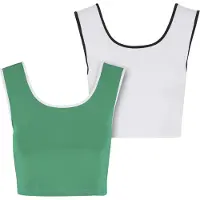 Urban Classics Top verde / negro / blanco