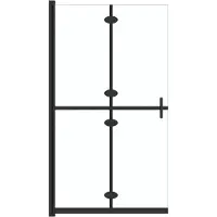 Syfax Mampara de ducha plegable vidrio ESG transparente 80x190 cm