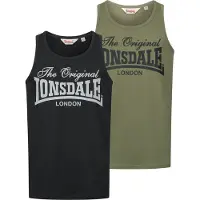 Lonsdale Camiseta 'Moston' oliva / negro / blanco