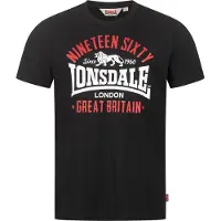 Lonsdale Camiseta 'Kilchoan' rojo / negro / blanco